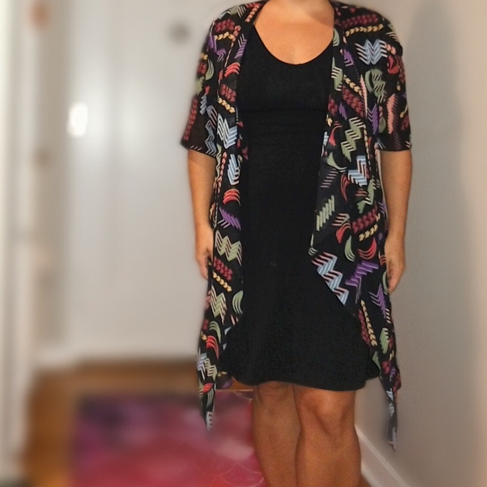 Black Multi Color Print Shirley - image 2